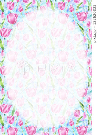 チューリップのフレーム　D-2 122620833