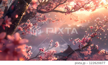 桜の舞う幻想の朝 122620877