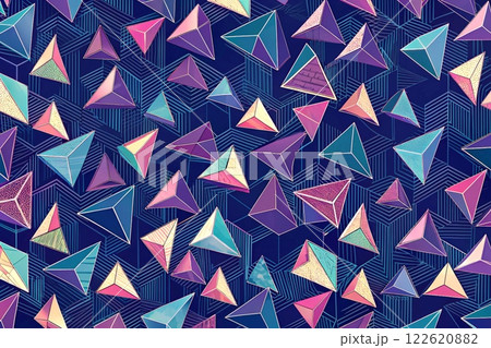 Surrealistic rhombus blue pink patterns.Outer night ornament Surrealistic rhombus blue pink patterns.Outer night ornament 122620882