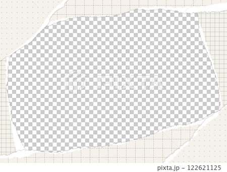 撕破的方格紙框、網格、撕破的筆記本風格背景框 122621125