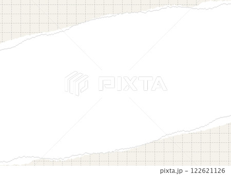 破れた方眼用紙のフレーム、グリッド、破れたノート風の背景フレーム 破れた方眼用紙のフレーム、グリッド、破れたノート風の背景フレーム 122621126