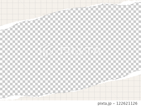撕破的方格紙框、網格、撕破的筆記本風格背景框 122621126