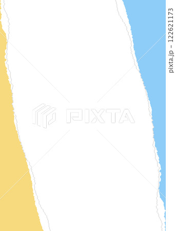 破れた紙のフレーム、背景素材、縦向き 122621173