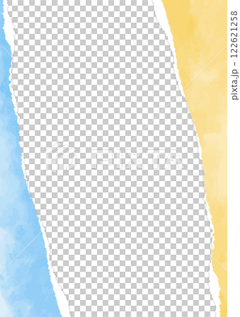 撕紙框、水彩顏色、背景材質、縱向 122621258