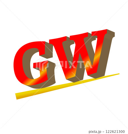 GWのシンプルな立体的なロゴ GWのシンプルな立体的なロゴ 122621300