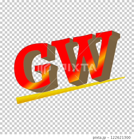 GWのシンプルな立体的なロゴ GWのシンプルな立体的なロゴ 122621300