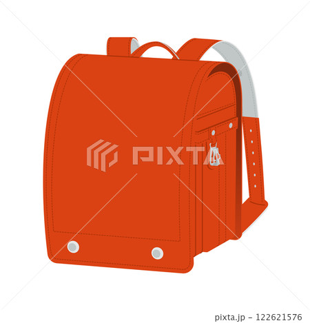赤い定番のランドセル／ベクターイラスト 122621576