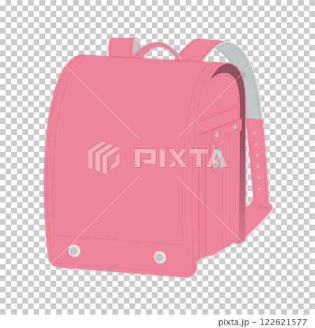 ピンク色のランドセル／ベクターイラスト 122621577