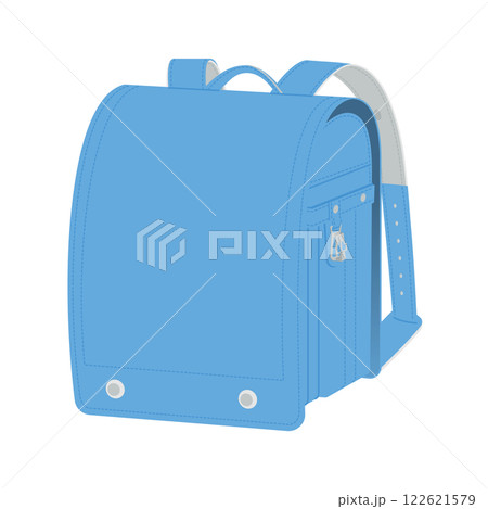 水色のランドセル／ベクターイラスト 122621579