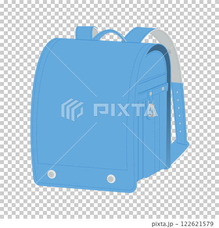 Light blue school bag / vector illustration 122621579