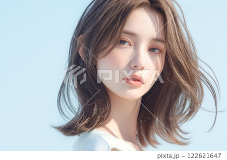 美しい肌の女性・スキンケア「AI生成画像」 122621647