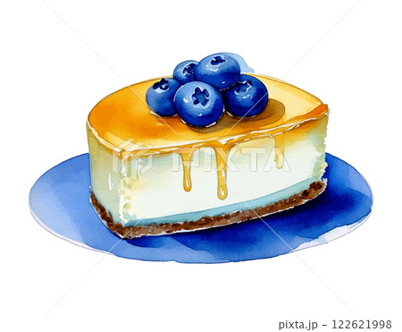 ベリーが乗ったチーズケーキのイラスト 生成AI ベリーが乗ったチーズケーキのイラスト 生成AI 122621998