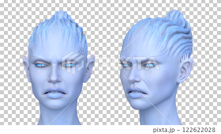 female alien face female alien face 122622028