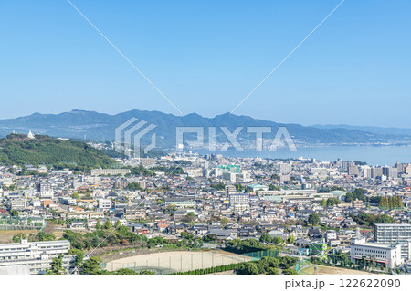 大分県別府市 快晴の別府市の街並み 大分県別府市 快晴の別府市の街並み 122622090