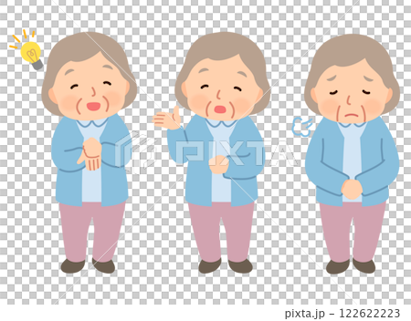 老年婦女面部姿勢高級老人已故老人 122622223