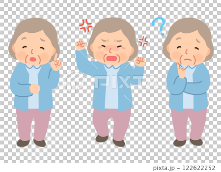 老年婦女面部姿勢高級老人已故老人 122622252