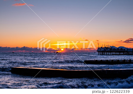 A picturesque sunset light on the sea A picturesque sunset light on the sea 122622339