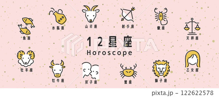 12星座　ホロスコープ 122622578