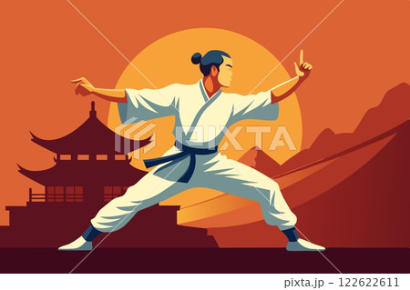 Eastern fighter,martial arts. Taichi art sun 122622611