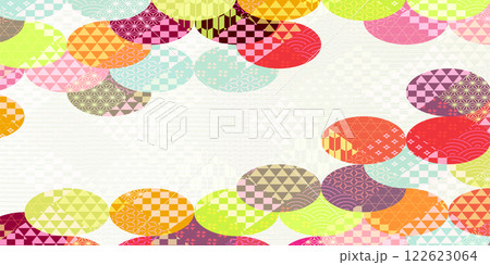 春　和紙　模様　背景　 122623064