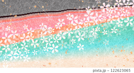 桜 春 和紙 背景 桜 春 和紙 背景 122623065