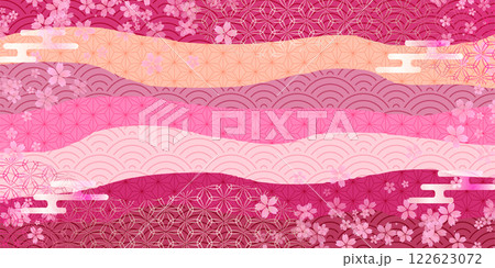 桜 春 和紙 背景 桜 春 和紙 背景 122623072