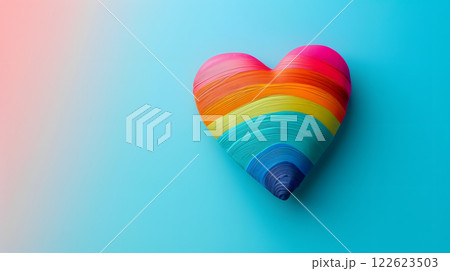 Rainbow Heart Symbol of Love and Pride 122623503