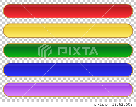Gold-rimmed colored glass rounded corners caption frame set 122623508