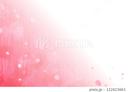 ピンクの水彩の桜の花びらの背景 ピンクの水彩の桜の花びらの背景 122623661