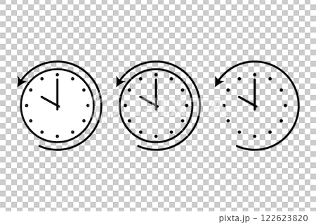 Set of icons with clockwise and counterclockwise arrows Set of icons with clockwise and counterclockwise arrows 122623820