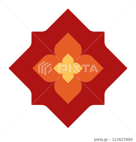 traditional geometric pattern icon symbol for decoration flat design traditional geometric pattern icon symbol for decoration flat design 122623980