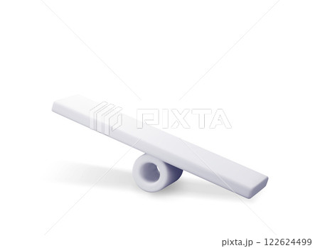 3D Seesaw scales isolated on white. 122624499
