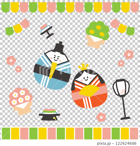 Hinamatsuri, Hina dolls, Hina dolls, cute illustrations 122624686