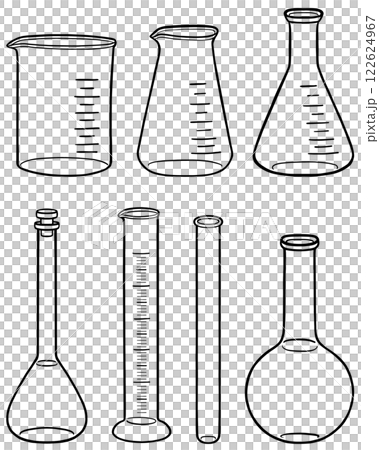 Laboratory equipment illustration, 1 color Laboratory equipment illustration, 1 color 122624967