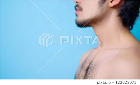 男性　脱毛　ヒゲ　メンズエステ　イメージ　素材 122625073