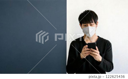 闇バイト スマホ ネット 中傷 sns マスク 男性 闇バイト スマホ ネット 中傷 sns マスク 男性 122625436