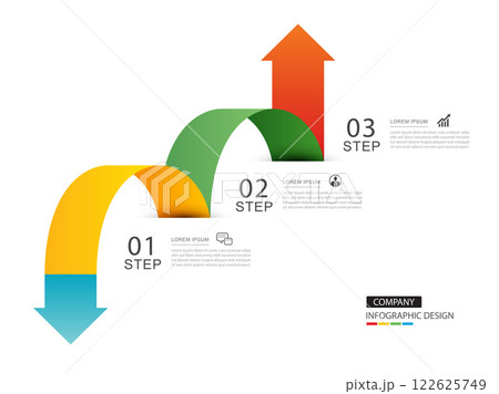 Infographics arrow symbol timeline business steps to success. Infographics arrow symbol timeline business steps to success. 122625749