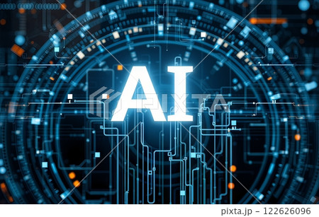 Ai technology abstract background. 122626096