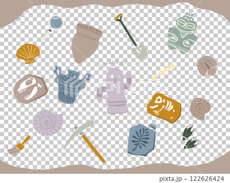 埴輪や遺跡発掘のイラスト 122626424