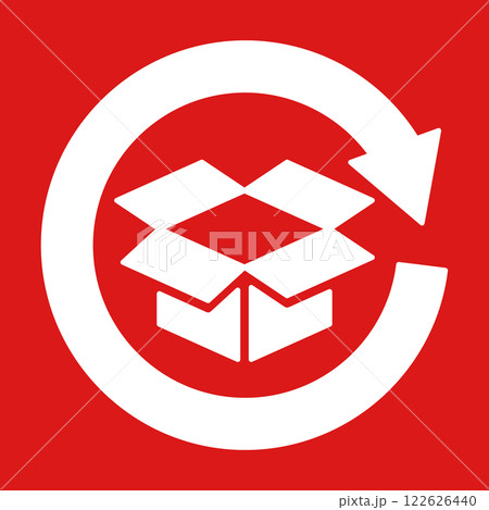 荷物の取り扱い方法の指示「リサイクルマーク」のケアマーク 122626440