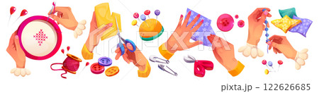 Sewing accessories cartoon 122626685