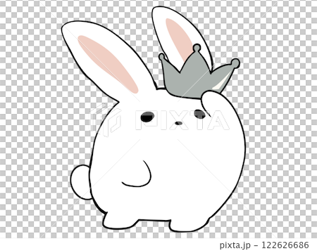 Rabbit crown silver 122626686