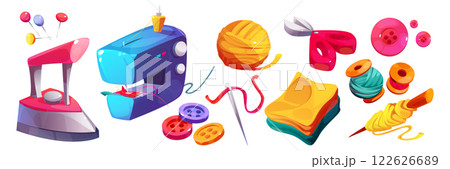 Sewing accessories cartoon collection Sewing accessories cartoon collection 122626689