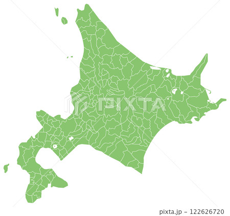 分割できる北海道地図　 122626720