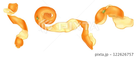 Orange peel spiral strips set 122626757