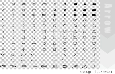 矢印　シンプル 122626984