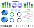 Image of business report with business graph and pie paperwork on white background 122627175