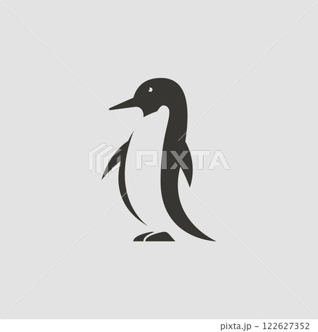 Simple Penguin Logo Vector Illustration 122627352