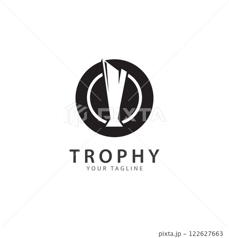 trophy logo vector illustration  winner award logo template 122627663