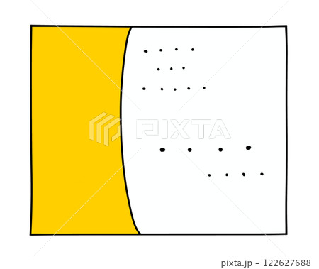 ゆるめシンプルな横向き名刺1　ベタ塗り 122627688
